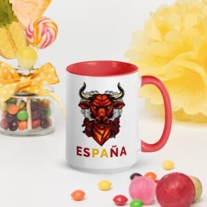Taza color interior 15 oz "Spanish bull"