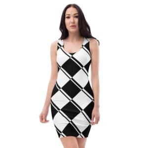Vestido ajustado "Blanco y Negro"