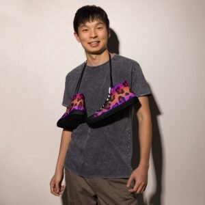 Zapatillas de lona de caña alta para hombre "Animal Print D"