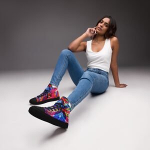 Zapatillas de lona de caña alta para mujer "Colorful Splash"
