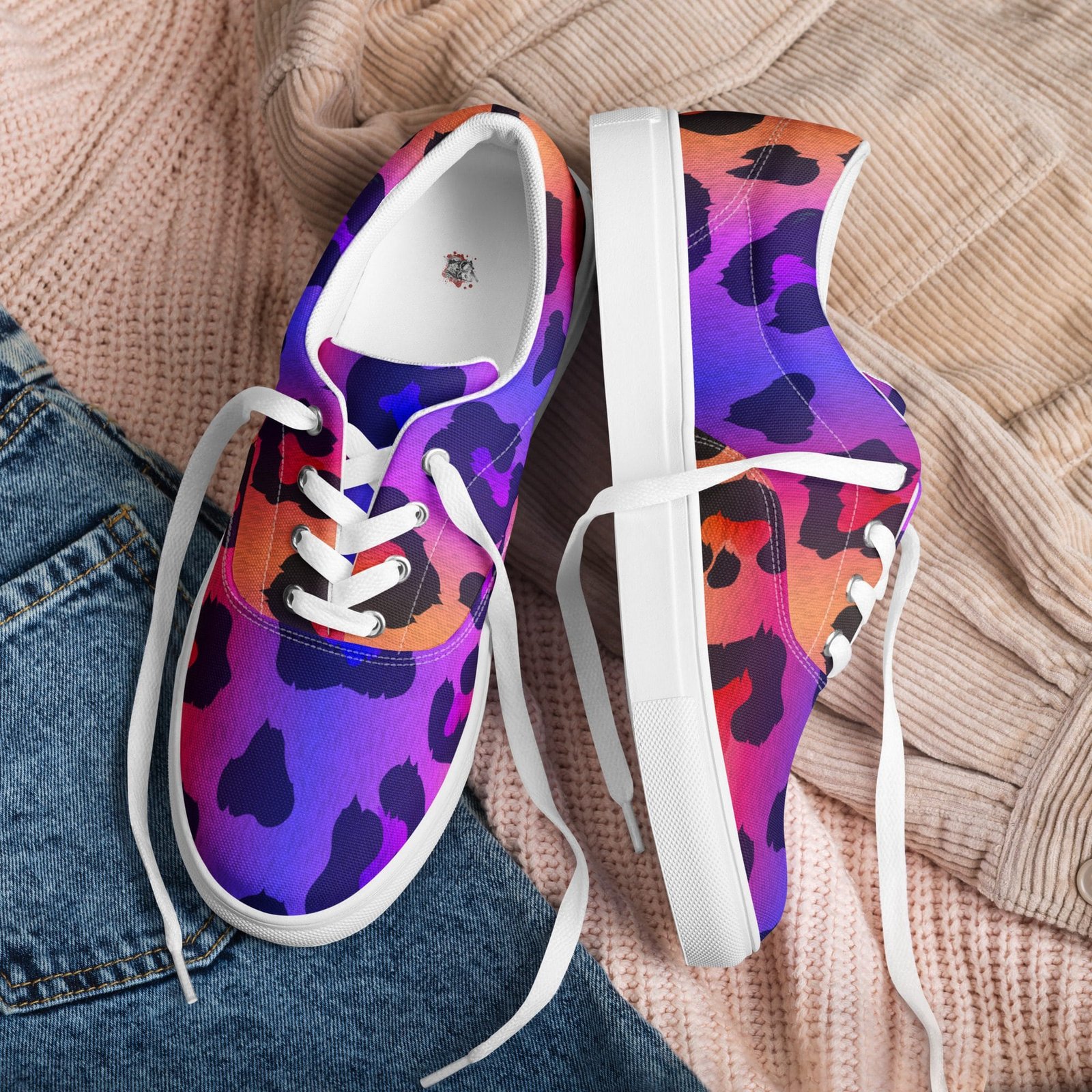 Zapatillas de lona con cordones para mujer "Animal Print D" - Imagen 2