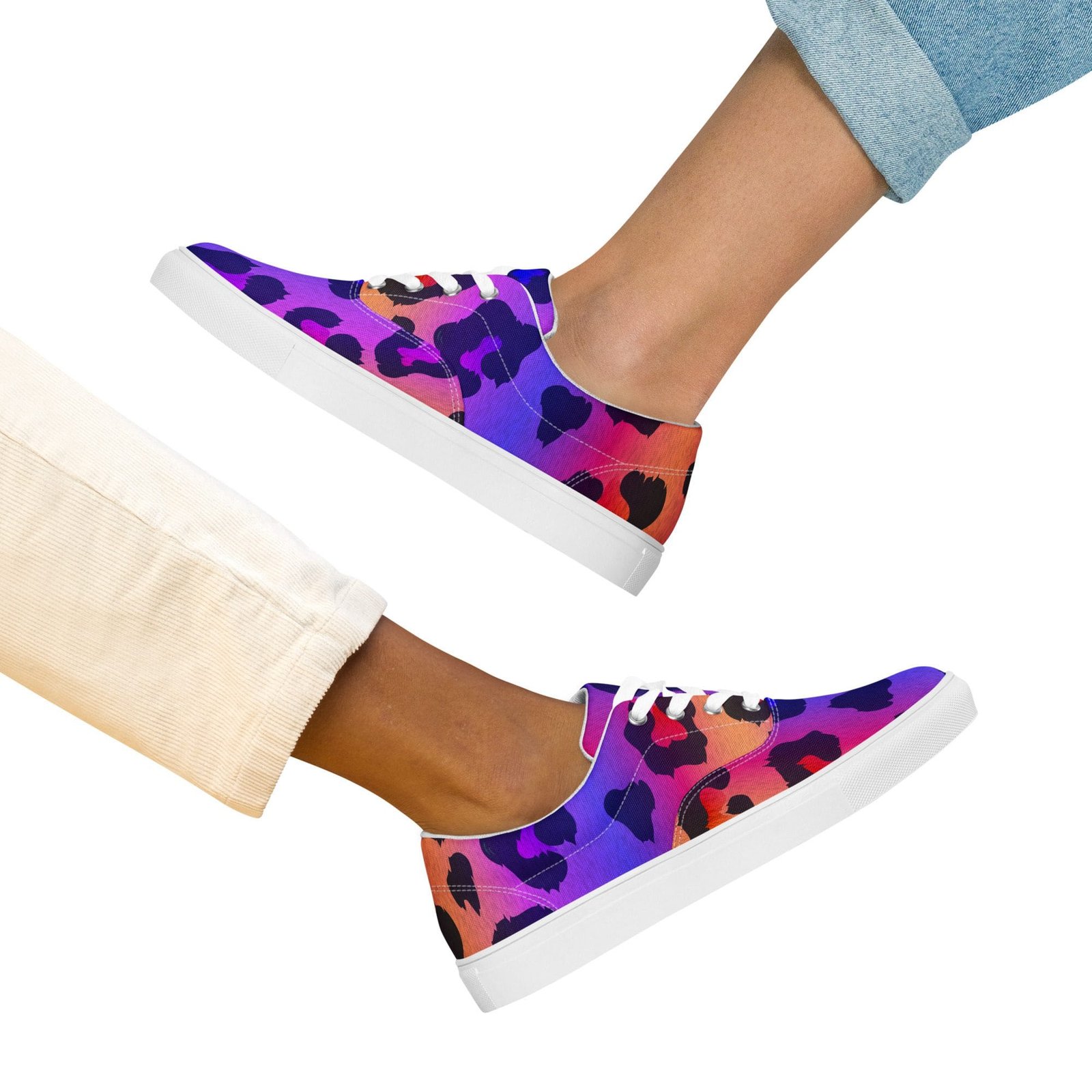 Zapatillas de lona con cordones para mujer "Animal Print D" - Imagen 3