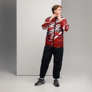 Cortavientos para hombre "Red White"