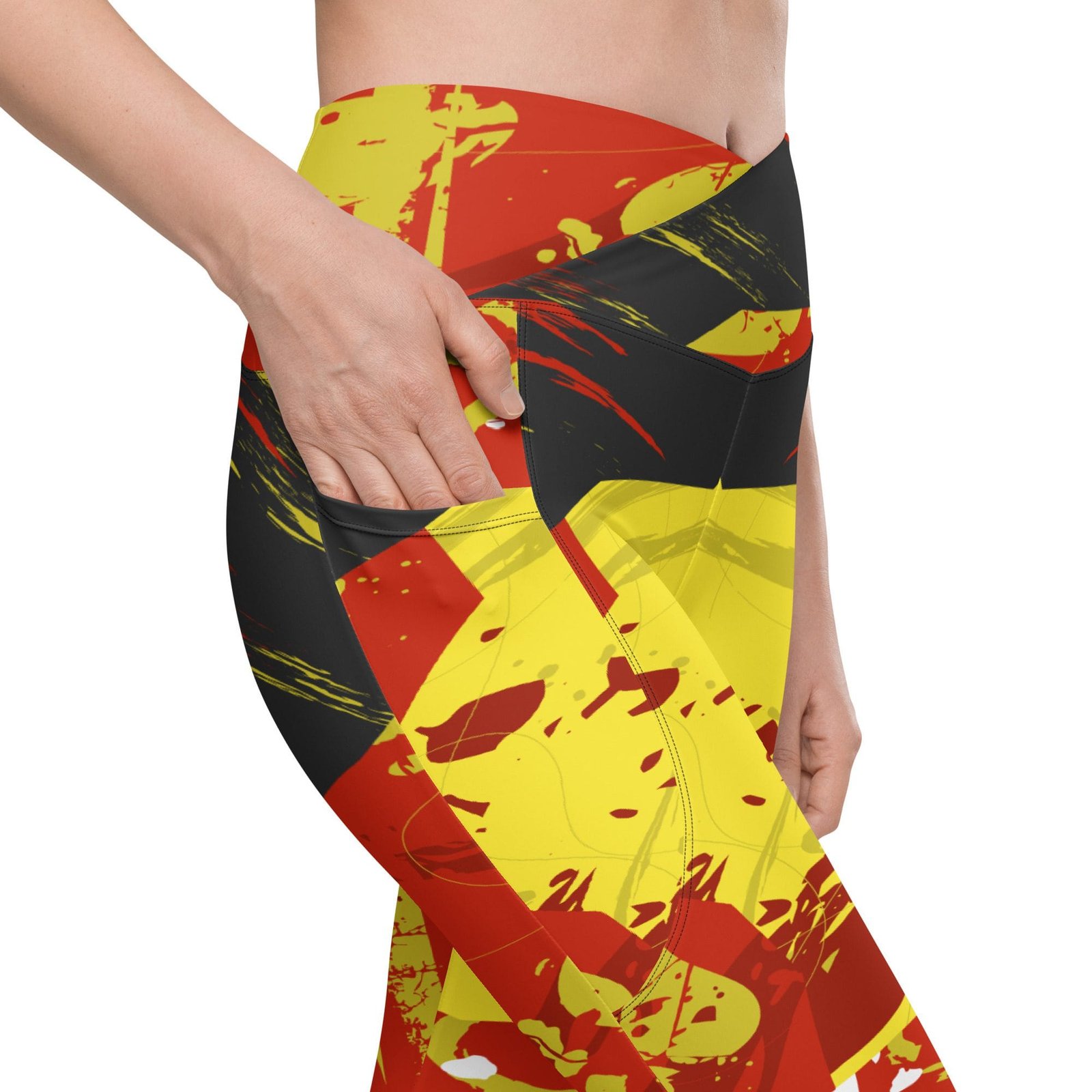 Leggings de cintura cruzada con bolsillos "Spanish Feel" - Imagen 3
