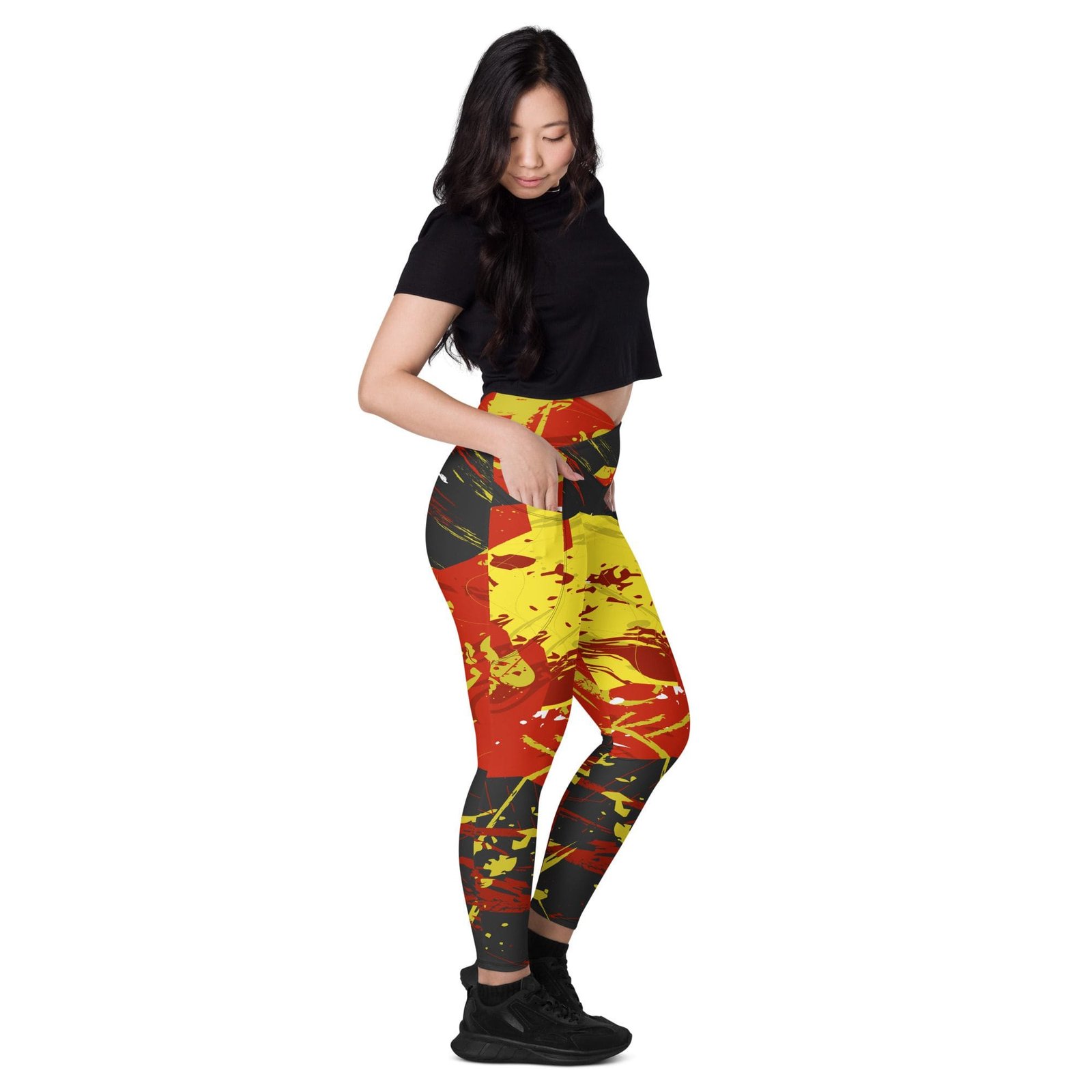 Leggings de cintura cruzada con bolsillos "Spanish Feel" - Imagen 5