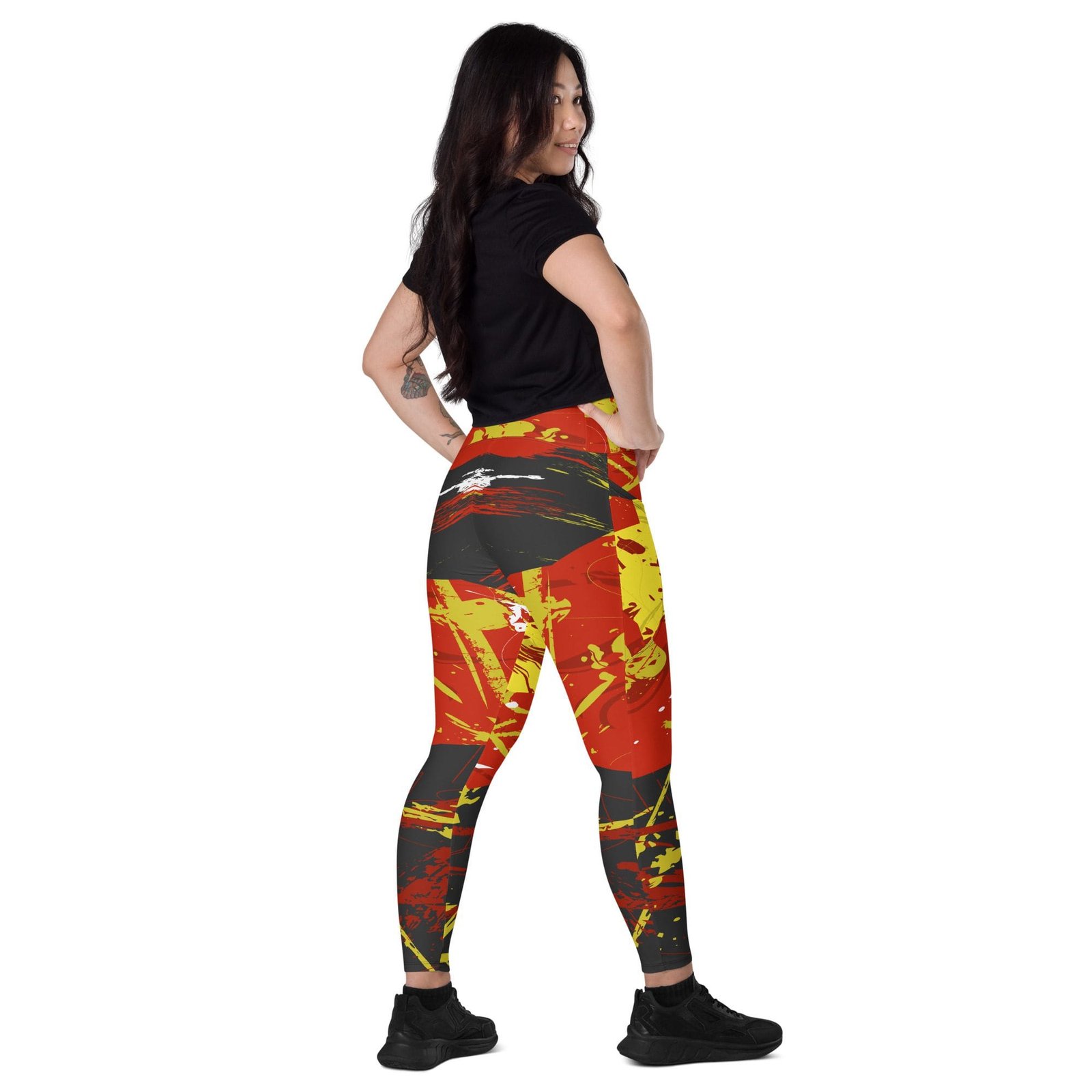 Leggings de cintura cruzada con bolsillos "Spanish Feel" - Imagen 4