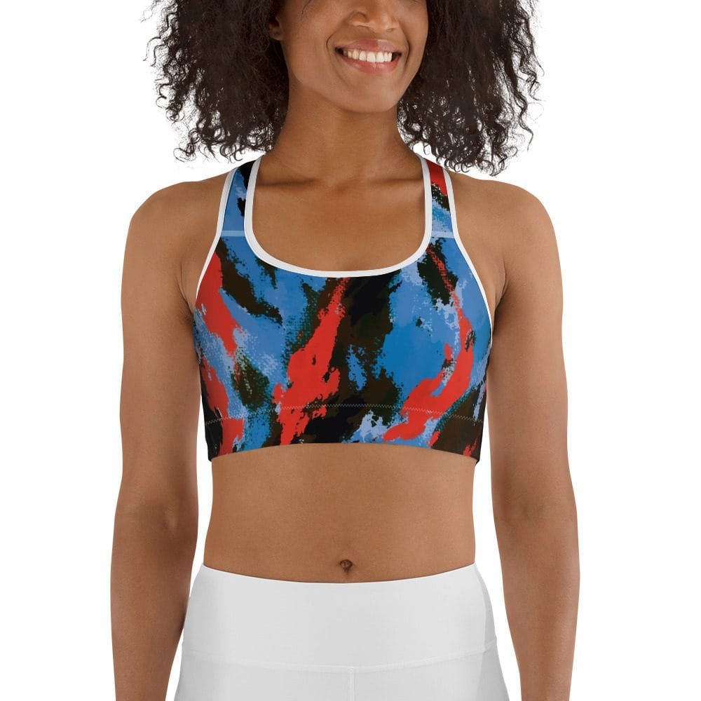 Sujetador deportivo "Blue, black and red" - Imagen 5