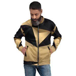 Chaqueta bomber unisex "Negro-Oro"