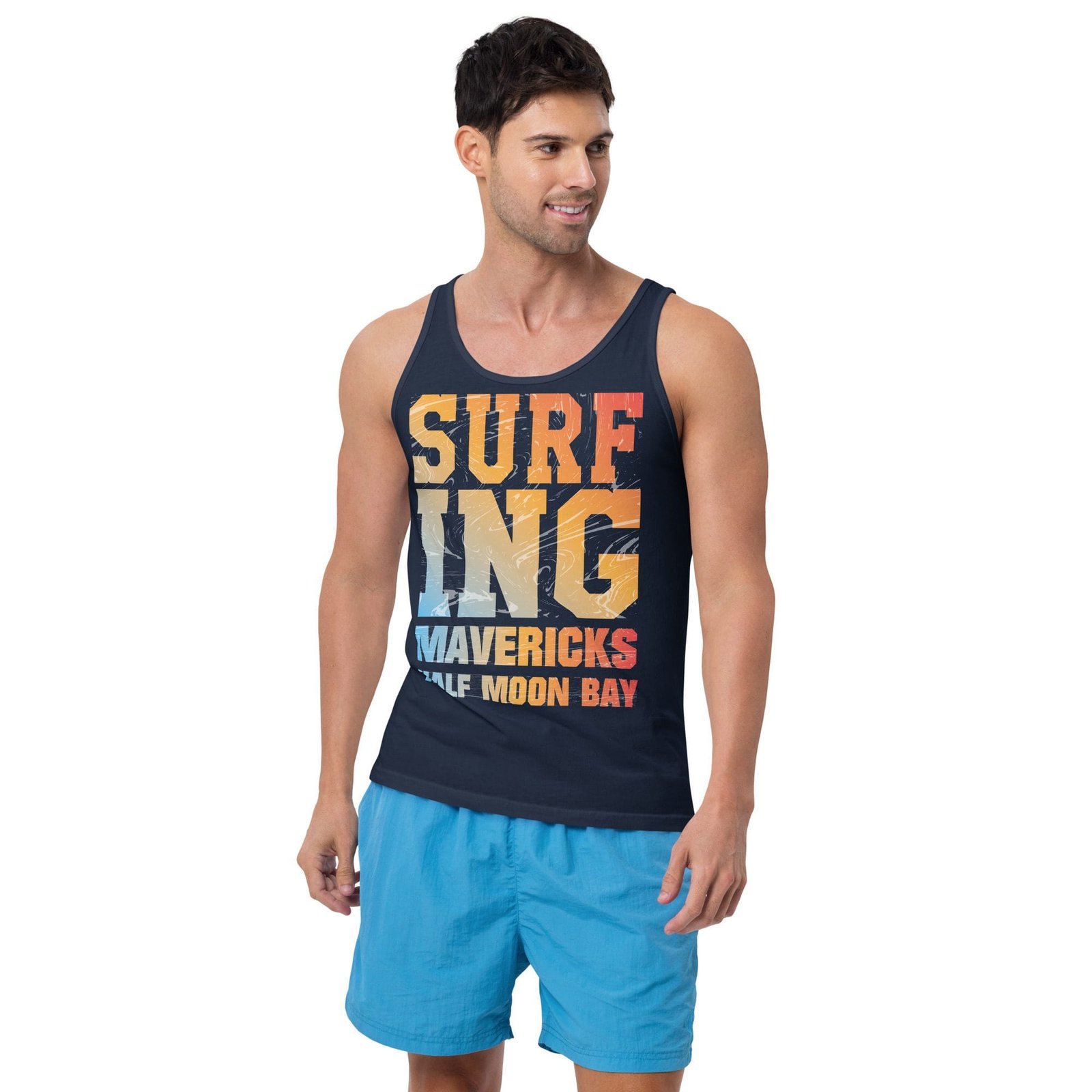 Camiseta de tirantes para hombre "Surfing Mavericks" - Imagen 2