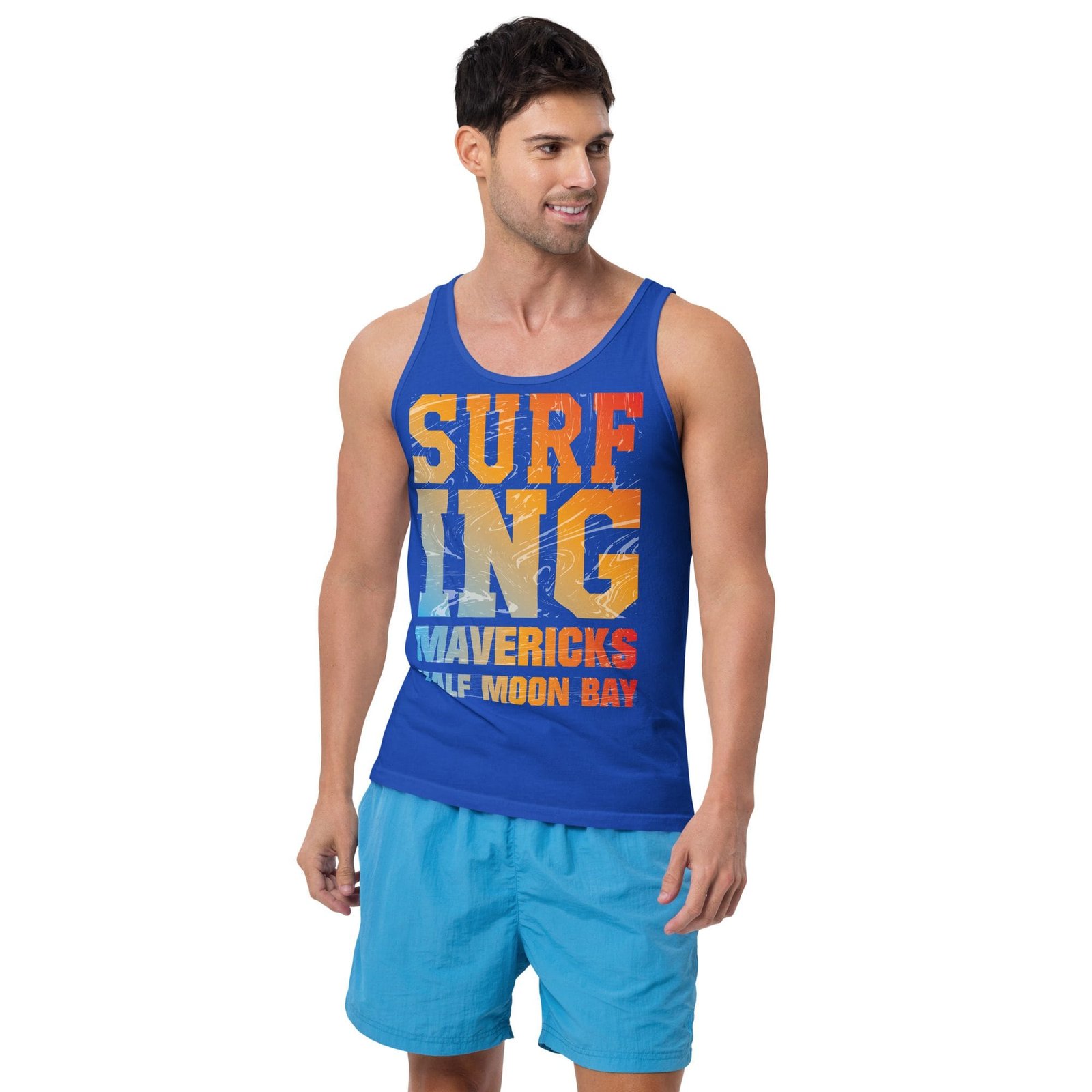 Camiseta de tirantes para hombre "Surfing Mavericks" - Imagen 4
