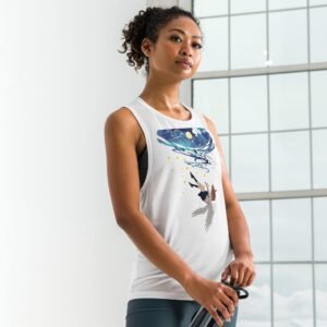 Camiseta sin mangas para mujer "Girl falling"