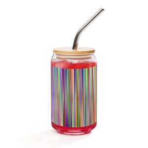 Vaso con forma de lata 16 oz "Infinite lines"