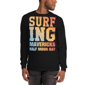 Camiseta manga larga hombre "Surfing Mavericks"