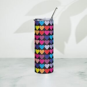 Vaso de acero inoxidable 20 oz "Color hearts"