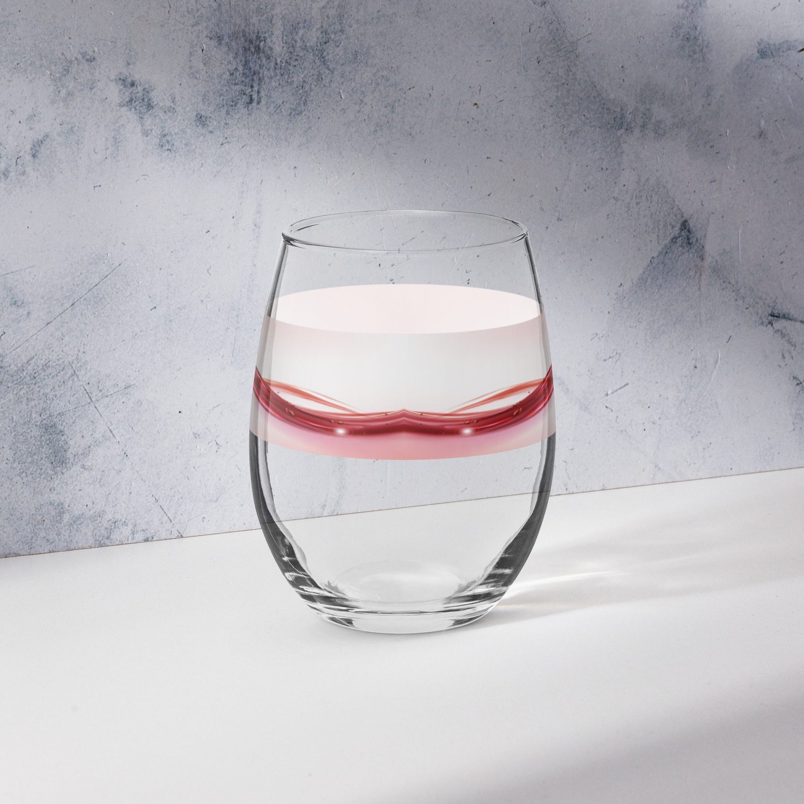 Copa de vino sin pie 15 oz "Red splash wine" - Imagen 4