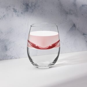 Copa de vino sin pie 15 oz "Red splash wine"