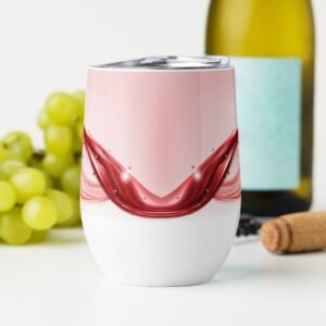 Vaso de vino de acero inoxidable 12 oz "Red splash wine"
