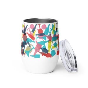 Vaso de vino de acero inoxidable 12 oz "Colors wine"