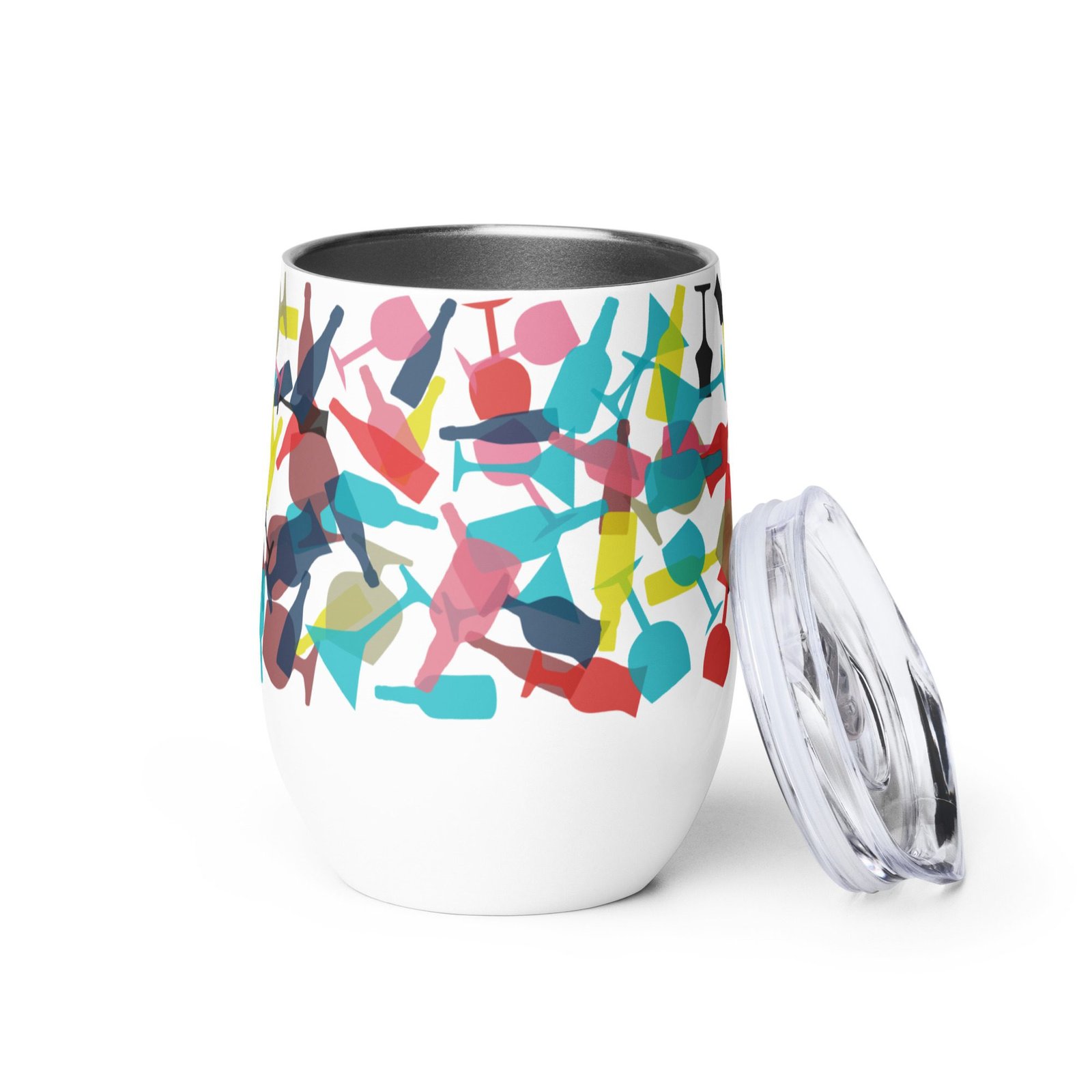 Vaso de vino de acero inoxidable 12 oz "Colors wine"