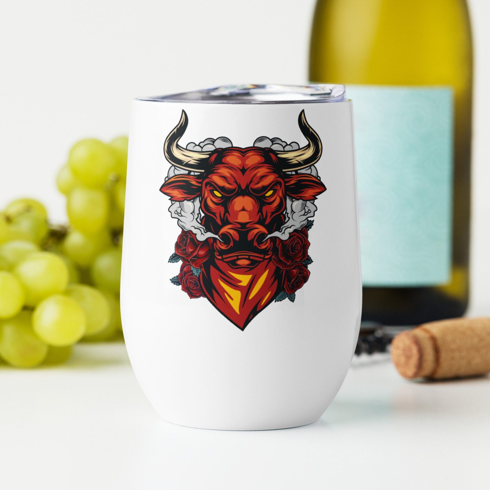 Vaso de vino de acero inoxidable 12 oz "Spanish bull" - Imagen 4