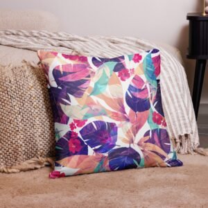 Cojín básico "Purple leafs"