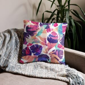 Funda de cojín "Purple leafs"