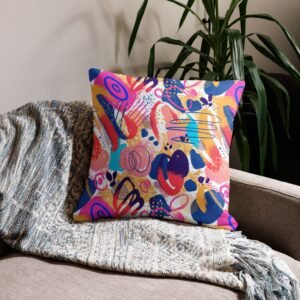 Cojín premium "Colorful brushes"