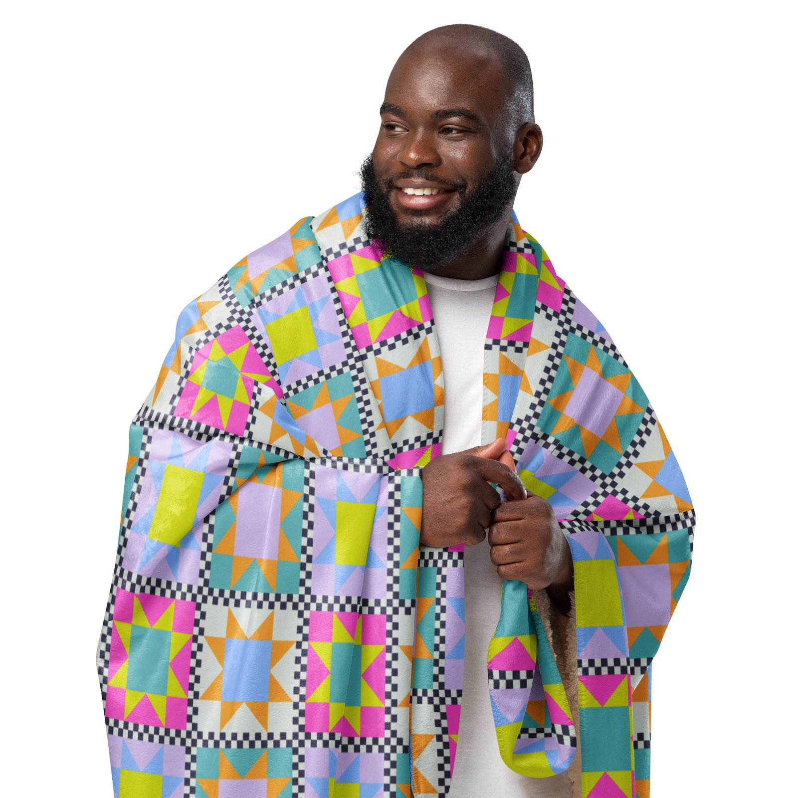 Manta sherpa "Patchwork"