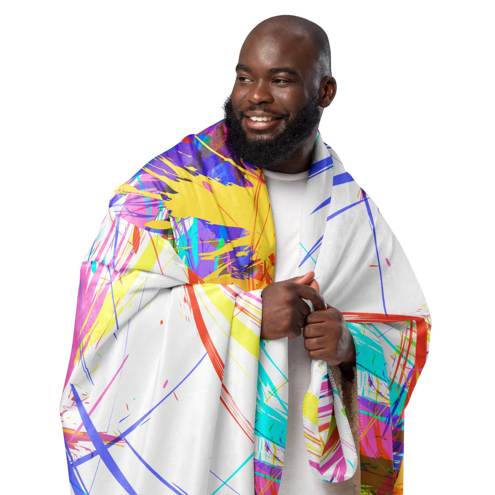 Manta sherpa "Happy" - Imagen 3