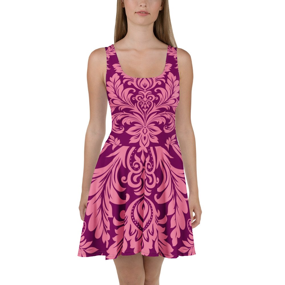 Vestido skater "Damasko floral" - Imagen 2