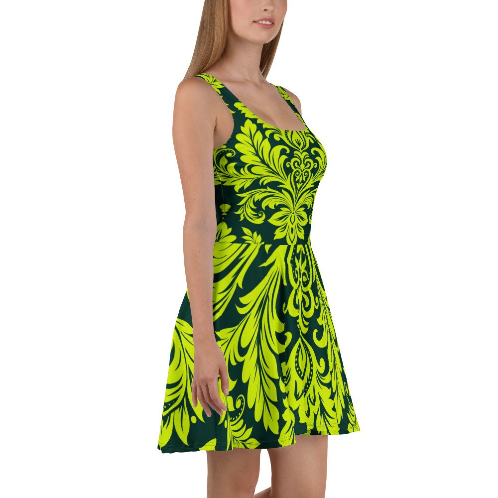 Vestido skater "Damasko floral vf" - Imagen 5
